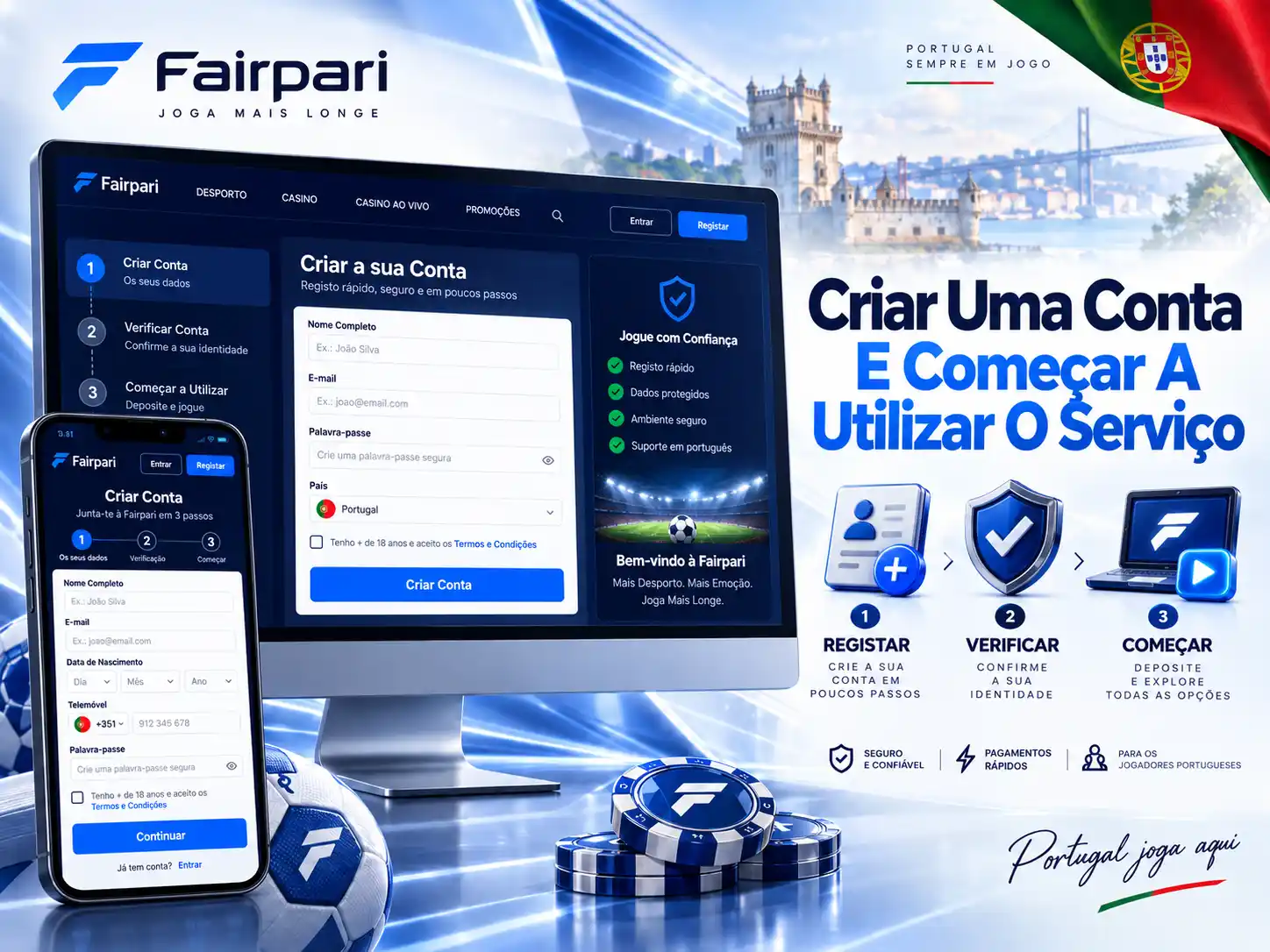 Criar Uma Conta E Começar A Utilizar O Serviço